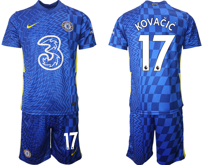 Men 2021-2022 Club Chelsea FC home blue #17 Nike Soccer Jerseys->chelsea jersey->Soccer Club Jersey